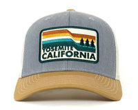 YOSEMITE WAVES 6-Panel Curved Snapback, Richardson 112 Grey