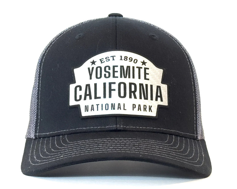 YOSEMITE 6-Panel Curved Snapback, Richardson 112 XL Black
