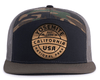 YOSEMITE WOOD 7-Panel Flat Camo Hat, Richardson 168 Black