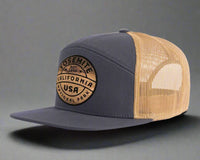 YOSEMITE WOOD 7-Panel Flat Bill Trucker, Richardson 168 Grey