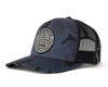 YOSEMITE 5-Panel Curved Camo Hat, Richardson 112 Navy