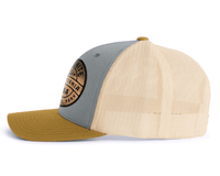 YOSEMITE WOOD 6-Panel Curved Snapback, Richardson 112 Grey