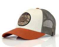 Trucker hat with Utah USA National Park logo on a white background