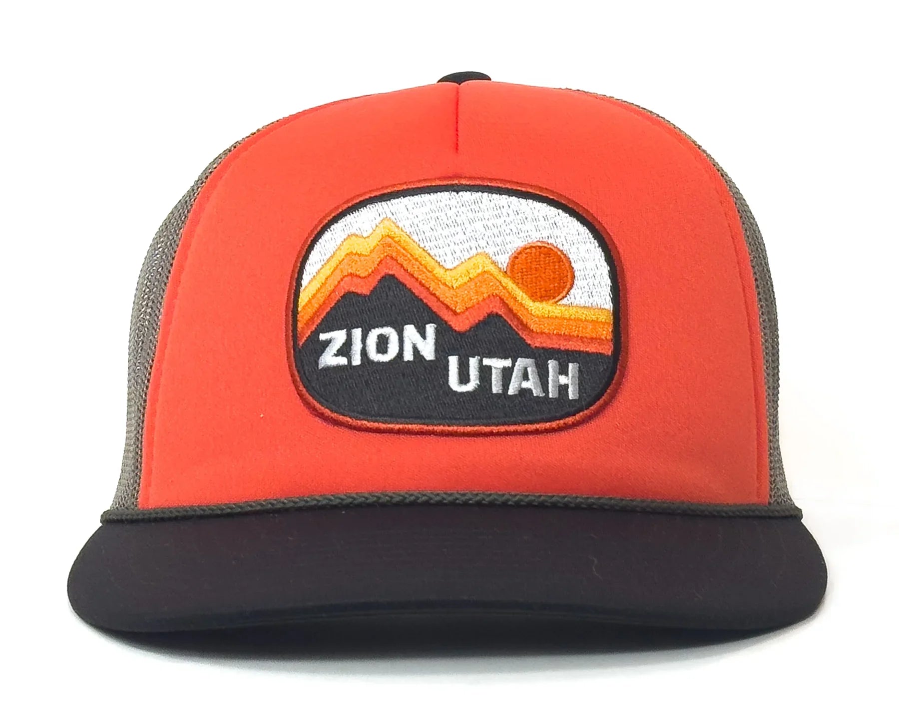 ZION UTAH FOAMY 5-Panel Flat Snapback Orange Black
