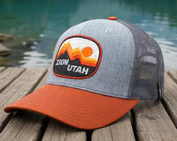 ZION UTAH 6-Panel Curved Snapback, Richardson 112 Grey