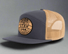 ZION WOOD 7-Panel Flat Trucker, Richardson 168 Grey