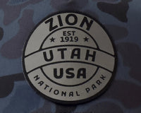 ZION 5 - Panel Curved Camo Hat, Richardson 112 Navy - Tailgate Hats