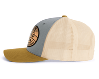 ZION WOOD 6-Panel Curved Snapback, Richardson 112 Grey