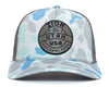 ZION 5-Panel Curved Camo Hat, Richardson 112 Grey