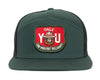 SMOKEY BEAR 7-Panel Flat Snapback, Richardson 168 Green