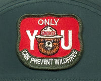 SMOKEY BEAR 7-Panel Flat Snapback, Richardson 168 Green