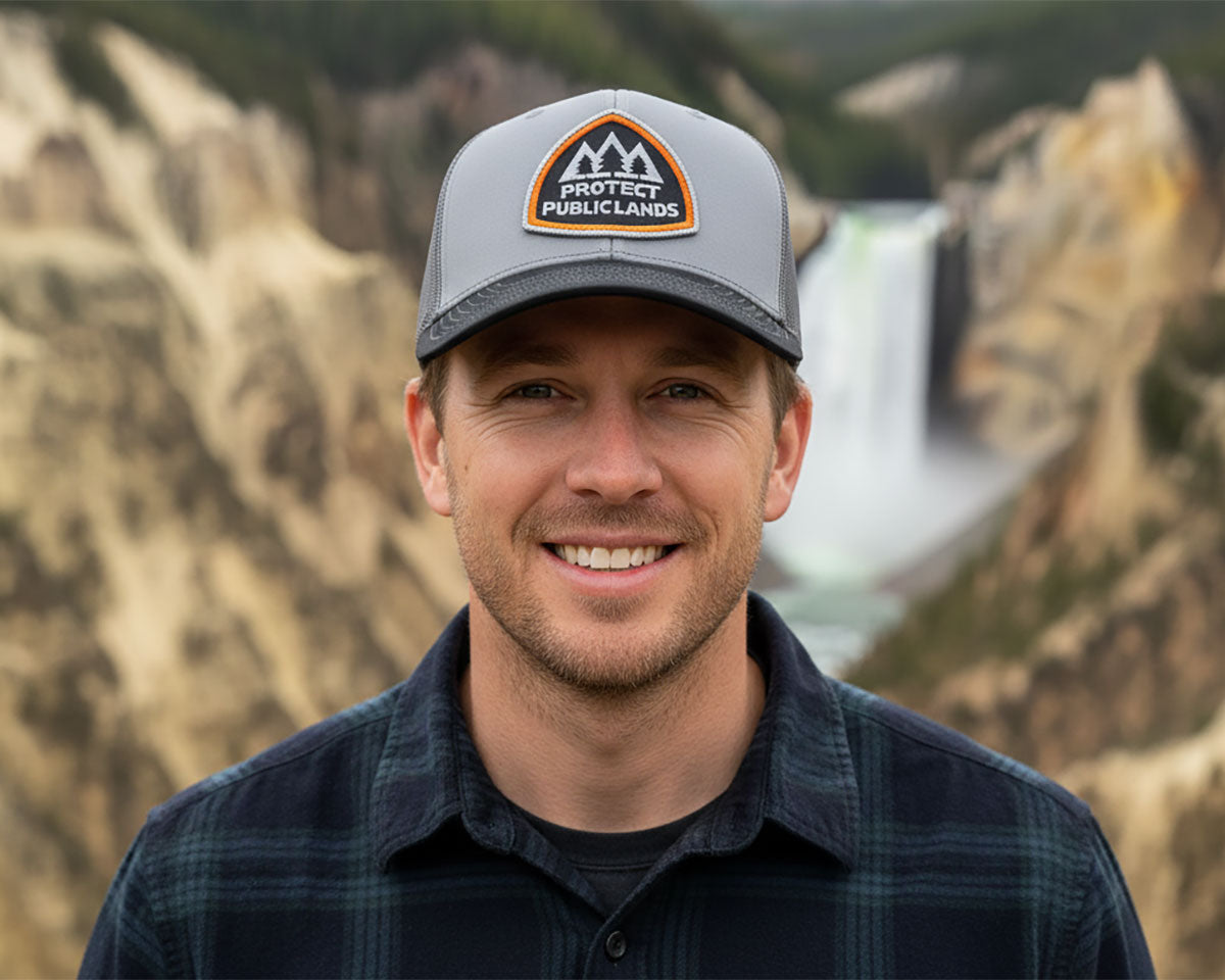Protect Public Lands Grey Black Trucker – Richardson 112