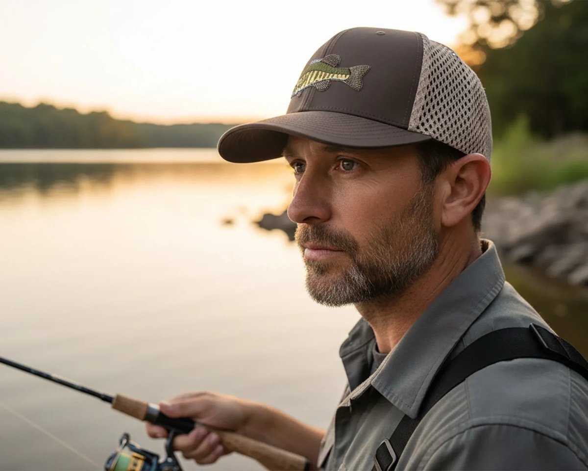 SMALLMOUTH BASS 6 - Panel Curved Trucker, Richardson 835 Brown - Tailgate Hats