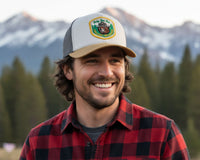 SMOKEY BEAR™ Beige Trucker Hat | Tailgate Hats - Tailgate Hats