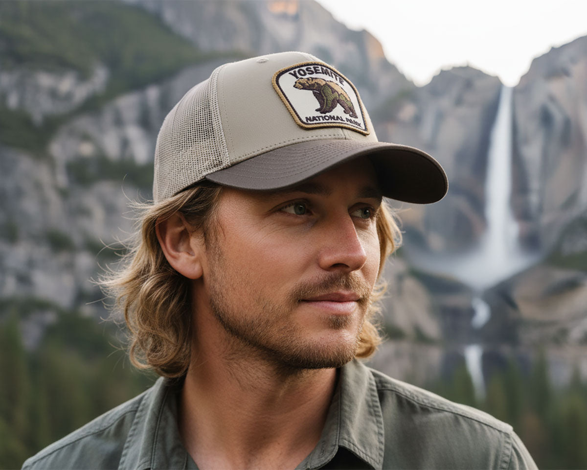 Yosemite Bear Khaki Brown Trucker – Richardson 112